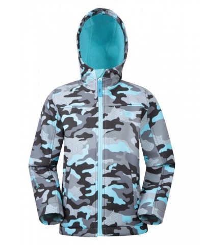 Exodus II Kids Printed Water-resistant Softshell Blue Camo $14.85 Jackets