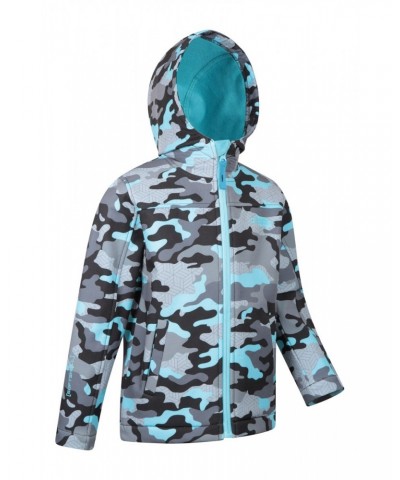 Exodus II Kids Printed Water-resistant Softshell Blue Camo $14.85 Jackets