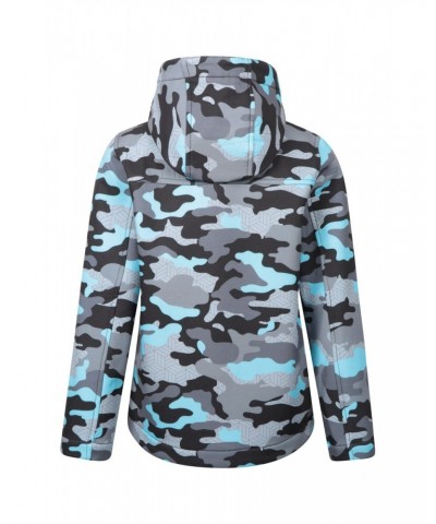 Exodus II Kids Printed Water-resistant Softshell Blue Camo $14.85 Jackets