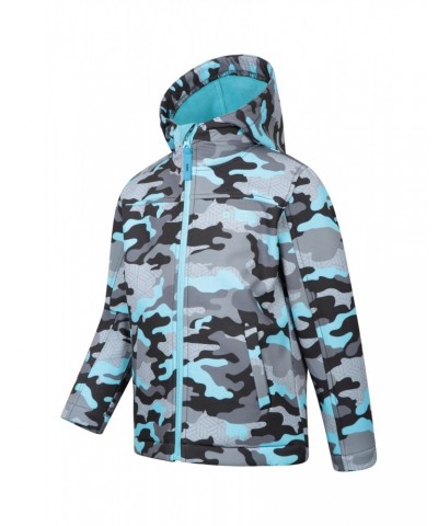 Exodus II Kids Printed Water-resistant Softshell Blue Camo $14.85 Jackets