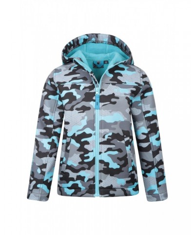 Exodus II Kids Printed Water-resistant Softshell Blue Camo $14.85 Jackets