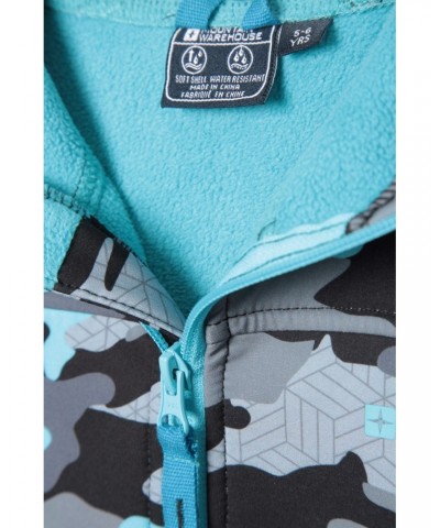 Exodus II Kids Printed Water-resistant Softshell Blue Camo $14.85 Jackets