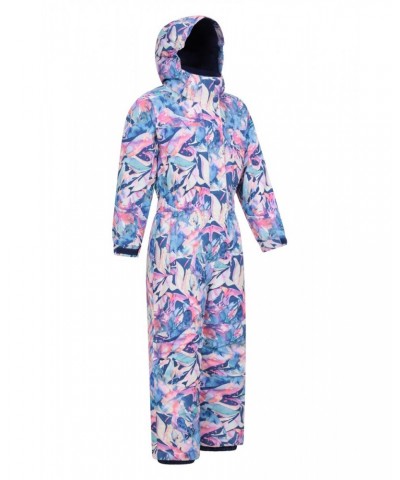 Cloud Printed Kids Waterproof All in One Snowsuit Pink $30.59 Jackets