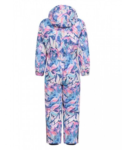 Cloud Printed Kids Waterproof All in One Snowsuit Pink $30.59 Jackets