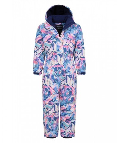 Cloud Printed Kids Waterproof All in One Snowsuit Pink $30.59 Jackets