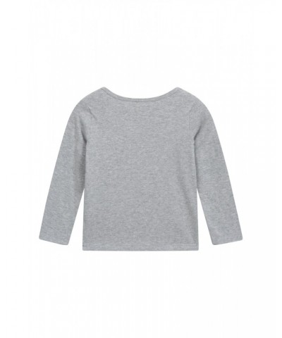 Baby Long Sleeve Applique T-Shirt Grey $10.19 Babywear