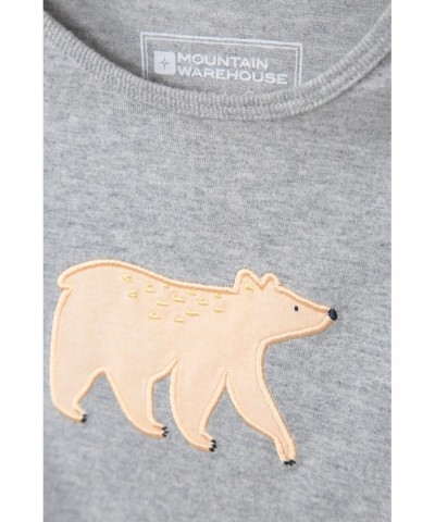 Baby Long Sleeve Applique T-Shirt Grey $10.19 Babywear