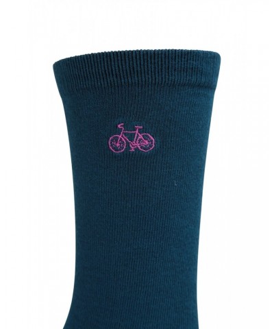 Bike Womens Bamboo Socks Multipack Teal $16.49 Accessories