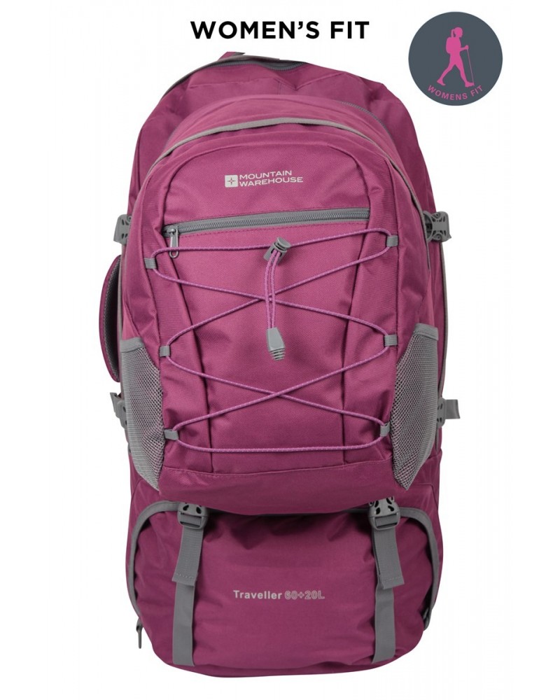 Traveller 60L 20L Backpack Purple $31.50 Backpacks