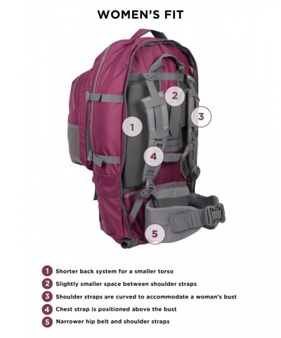 Traveller 60L 20L Backpack Purple $31.50 Backpacks