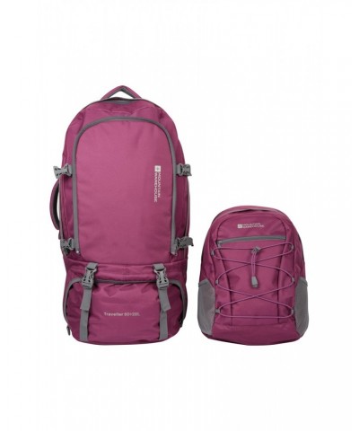 Traveller 60L 20L Backpack Purple $31.50 Backpacks