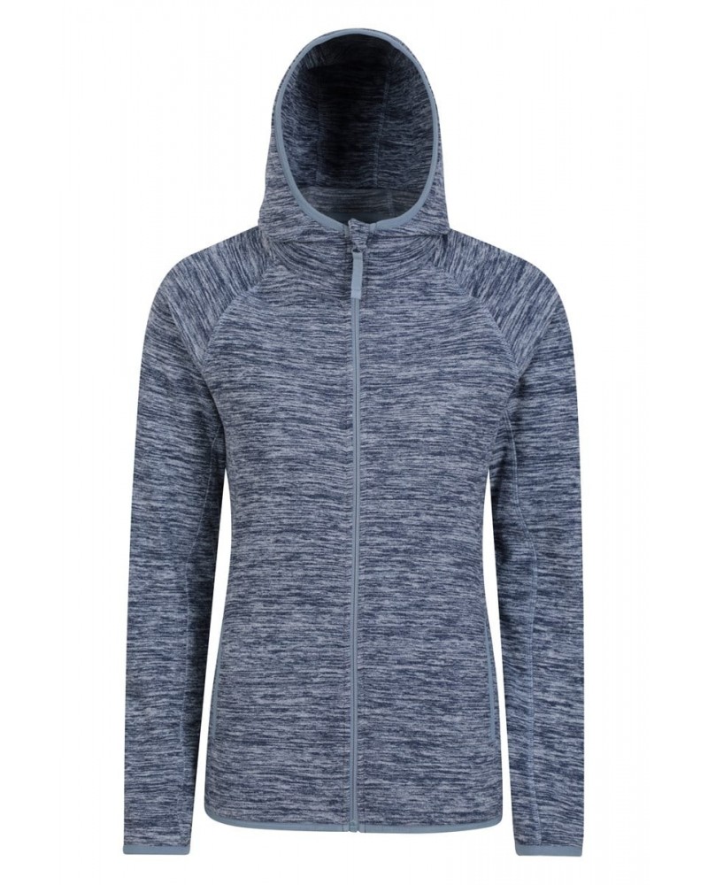 Lleyn Melange II Womens Fleece Hoodie Dark Blue $16.79 Fleece