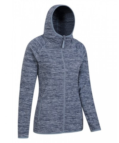 Lleyn Melange II Womens Fleece Hoodie Dark Blue $16.79 Fleece