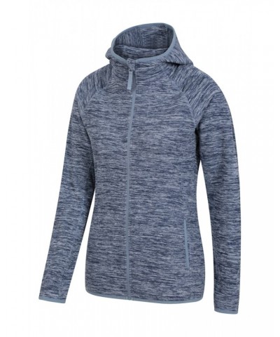 Lleyn Melange II Womens Fleece Hoodie Dark Blue $16.79 Fleece