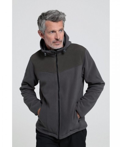 Expedition Mens Windproof Fleece Hoodie Grey $30.55 Fleece