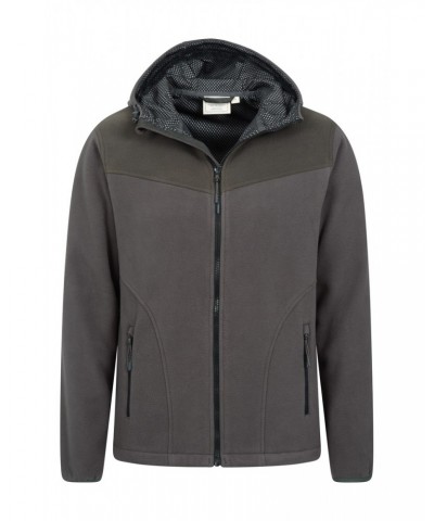 Expedition Mens Windproof Fleece Hoodie Grey $30.55 Fleece