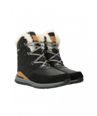 Ice Crystal Womens Waterproof Snow Boots Brown $27.50 Ski