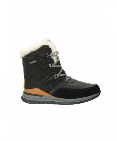 Ice Crystal Womens Waterproof Snow Boots Brown $27.50 Ski