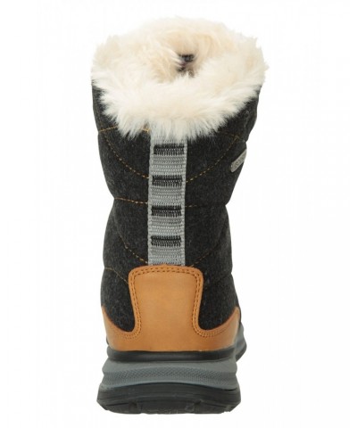 Ice Crystal Womens Waterproof Snow Boots Brown $27.50 Ski