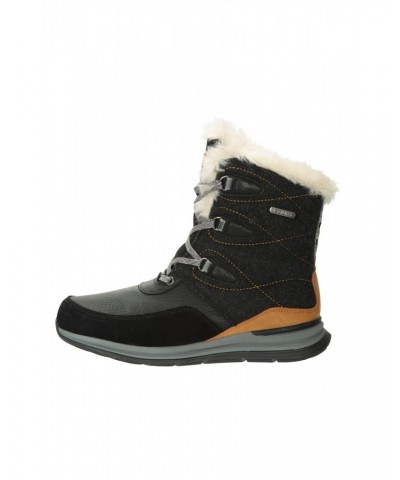 Ice Crystal Womens Waterproof Snow Boots Brown $27.50 Ski