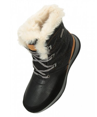 Ice Crystal Womens Waterproof Snow Boots Brown $27.50 Ski