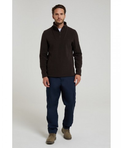 Cedar Men's Half Zip Fleece Brown $23.84 Fleece