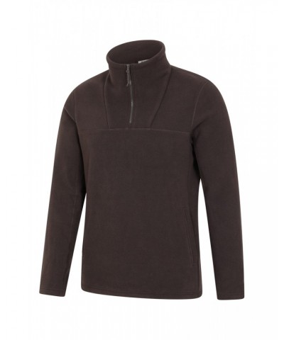 Cedar Men's Half Zip Fleece Brown $23.84 Fleece