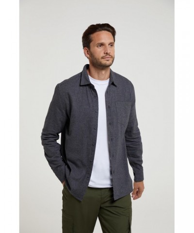 Bamford Mens Cotton Melange Shirt Grey $16.28 Tops