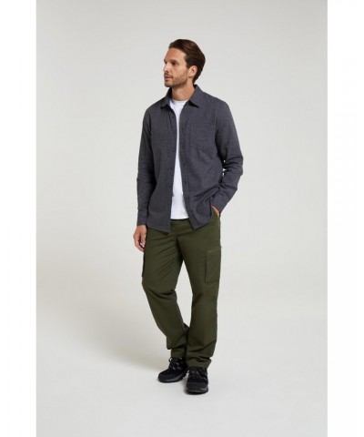 Bamford Mens Cotton Melange Shirt Grey $16.28 Tops