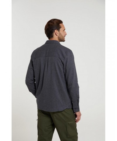 Bamford Mens Cotton Melange Shirt Grey $16.28 Tops