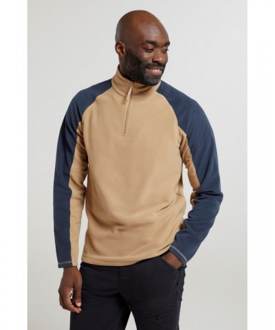 Ashbourne II Mens Half-Zip Fleece Tan $16.19 Fleece