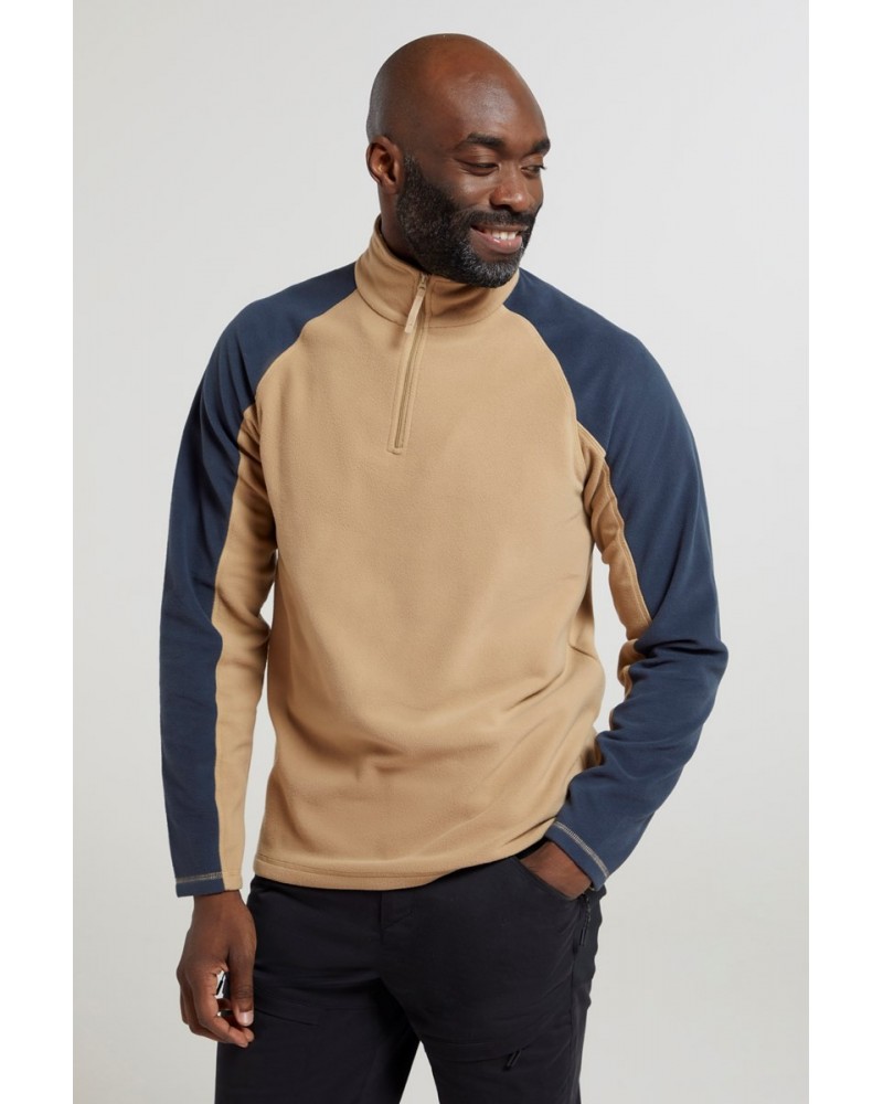 Ashbourne II Mens Half-Zip Fleece Tan $16.19 Fleece