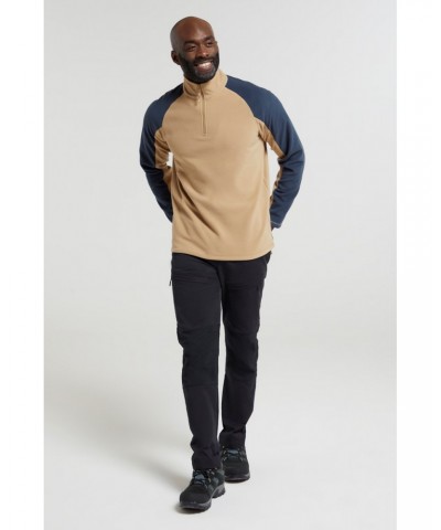 Ashbourne II Mens Half-Zip Fleece Tan $16.19 Fleece