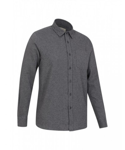 Bamford Mens Cotton Melange Shirt Grey $16.28 Tops