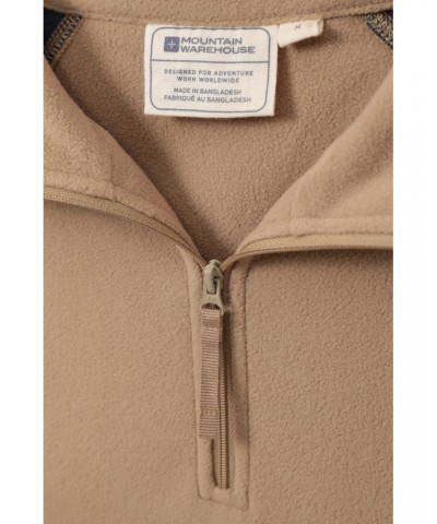 Ashbourne II Mens Half-Zip Fleece Tan $16.19 Fleece