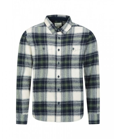 Lumberjack Flannel Long Sleeve Mens Shirt Cream $14.50 Tops