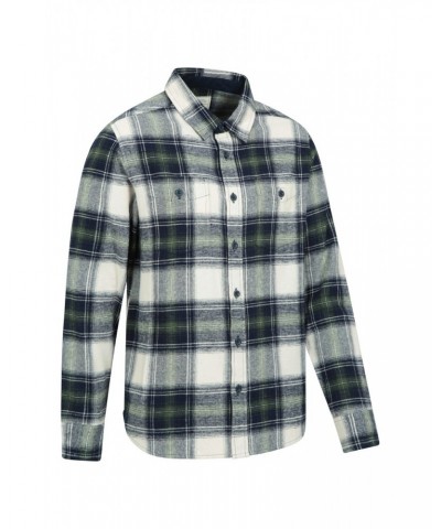 Lumberjack Flannel Long Sleeve Mens Shirt Cream $14.50 Tops