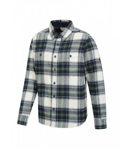 Lumberjack Flannel Long Sleeve Mens Shirt Cream $14.50 Tops