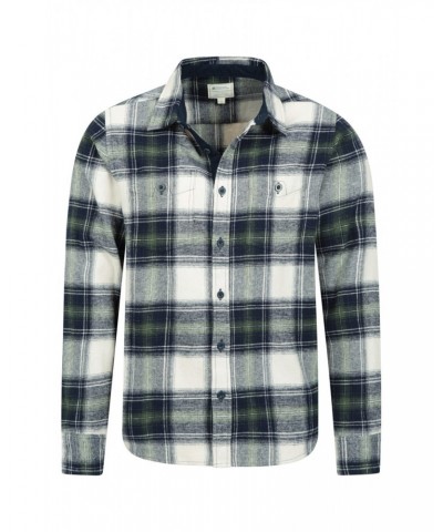 Lumberjack Flannel Long Sleeve Mens Shirt Cream $14.50 Tops