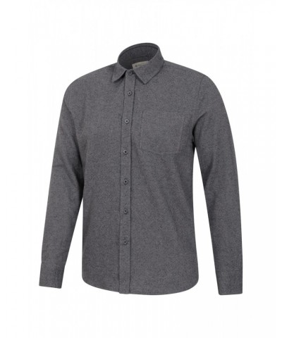 Bamford Mens Cotton Melange Shirt Grey $16.28 Tops