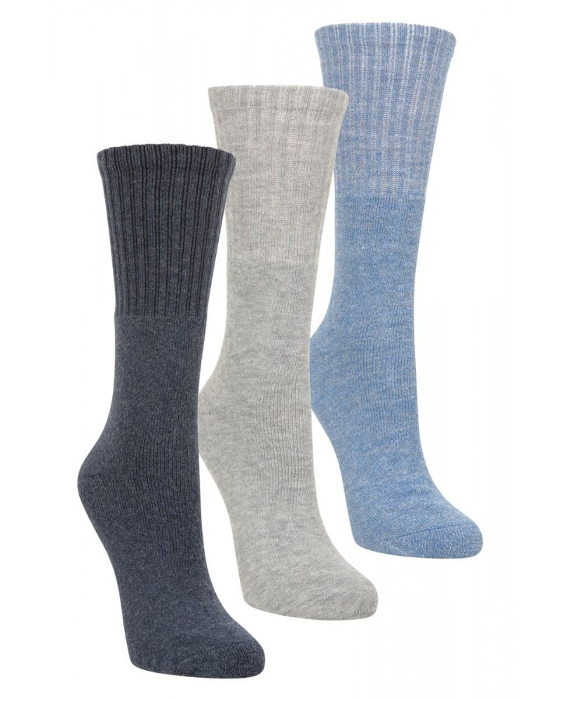 Outdoor Womens Mid-Calf Hiking Socks 3-Pack Indigo $11.39 Accessories