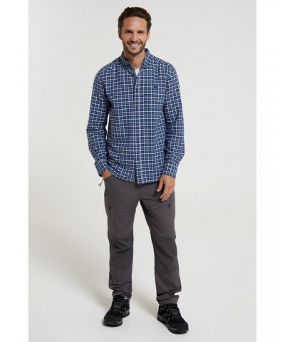 Driftwood Check Mens Organic Shirt Navy $16.81 Tops