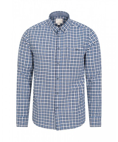 Driftwood Check Mens Organic Shirt Navy $16.81 Tops