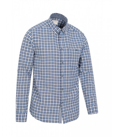 Driftwood Check Mens Organic Shirt Navy $16.81 Tops