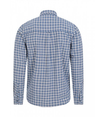 Driftwood Check Mens Organic Shirt Navy $16.81 Tops