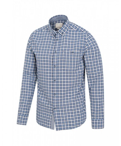 Driftwood Check Mens Organic Shirt Navy $16.81 Tops