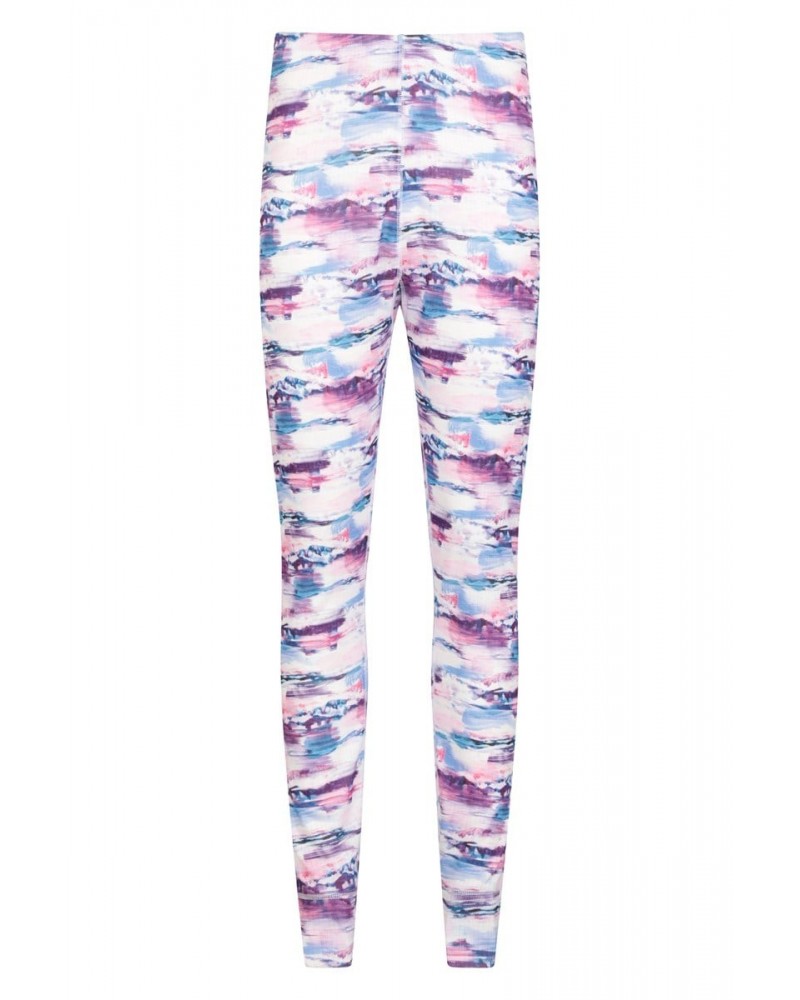 Talus Womens Printed Thermal Pants Blue $9.89 Pants