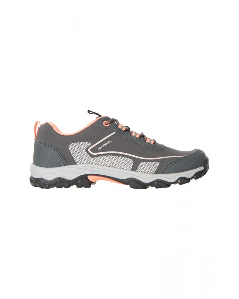 Softshell Kids Hiking Shoes Grey $15.40 Footwear