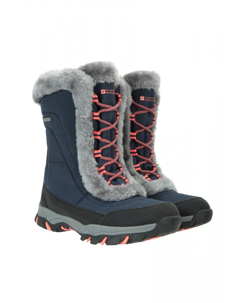 Ohio Womens Snow Boots Navy $35.99 Footwear