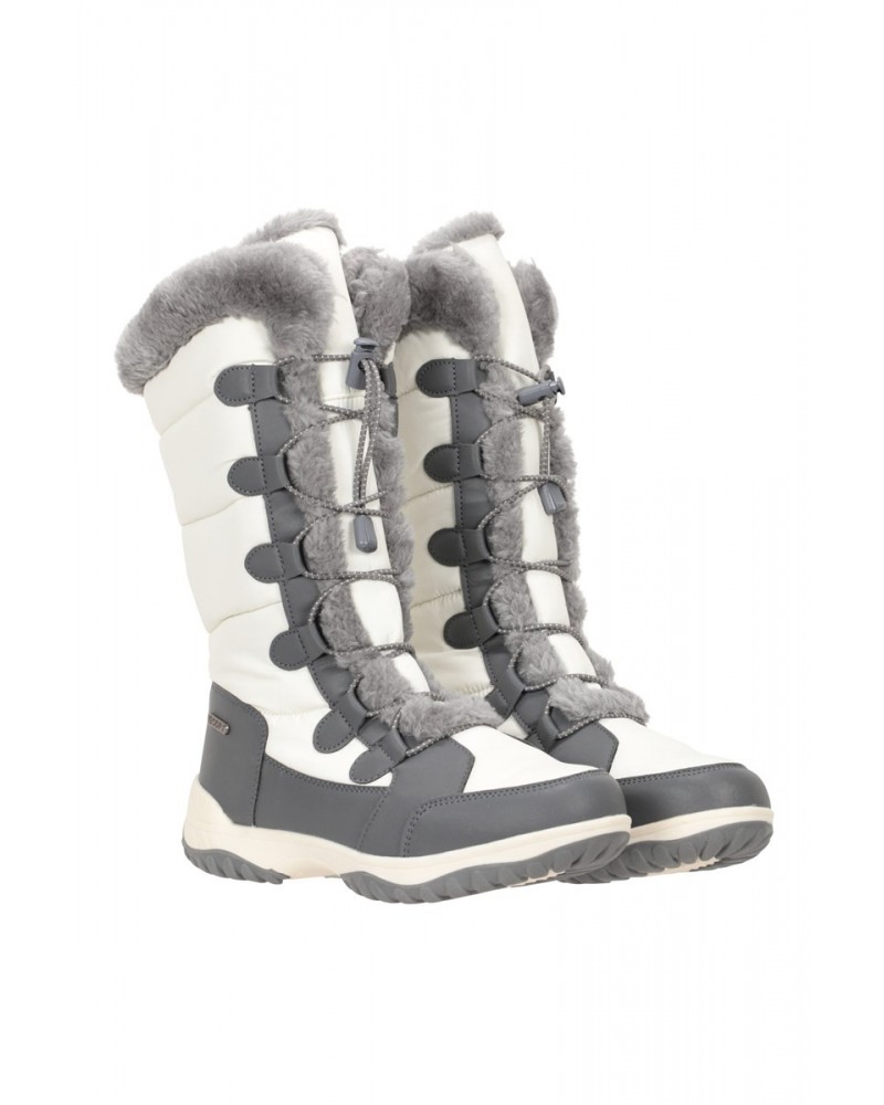 Snowflake Extreme Womens Adaptive Long Snow Boots White $30.10 Footwear